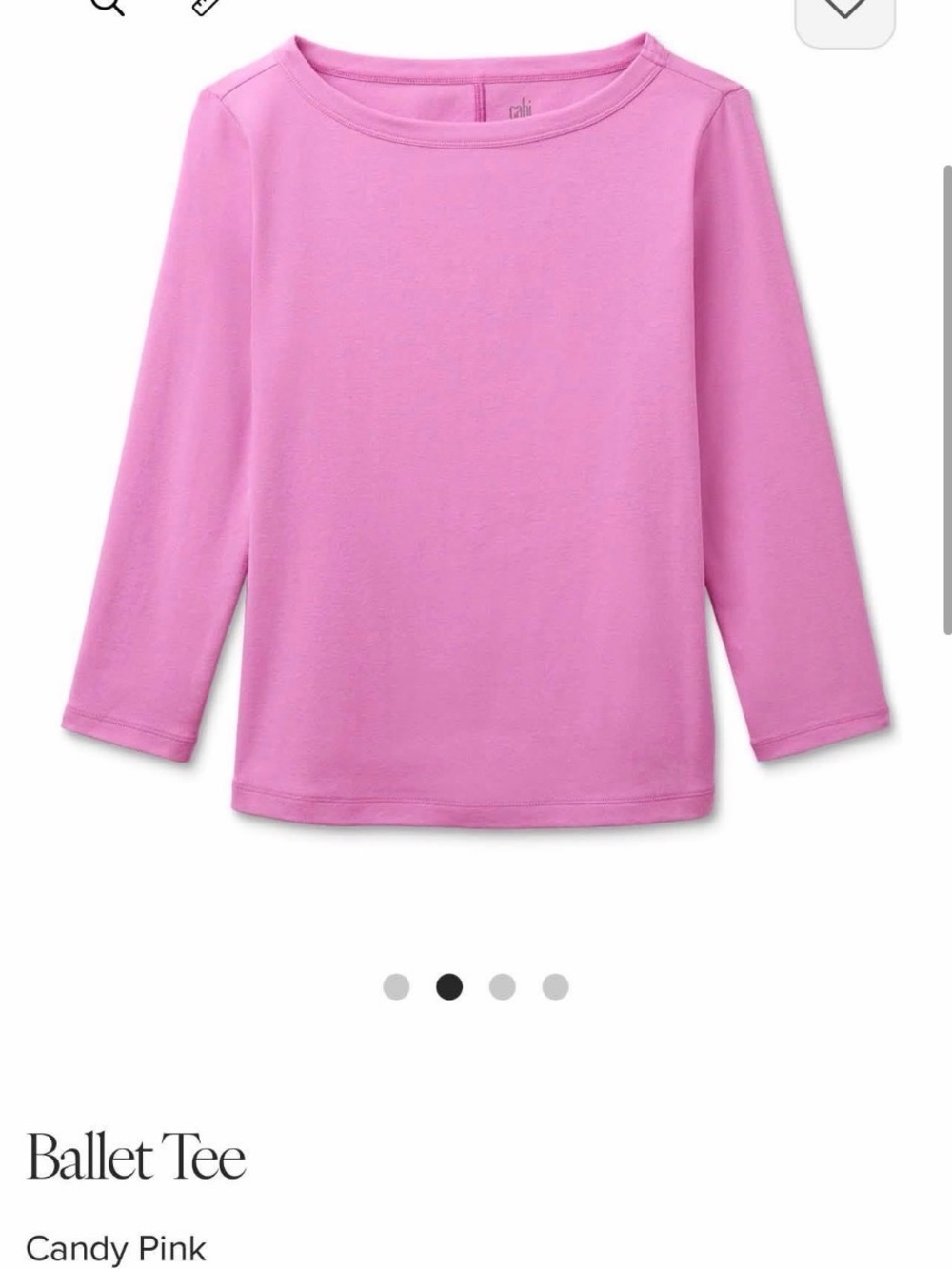 #6912 cabi Ballet Tee. Candy Pink. NWT. Size Medium. Retails $69.